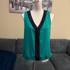 NWT bebe Green Beaded Top